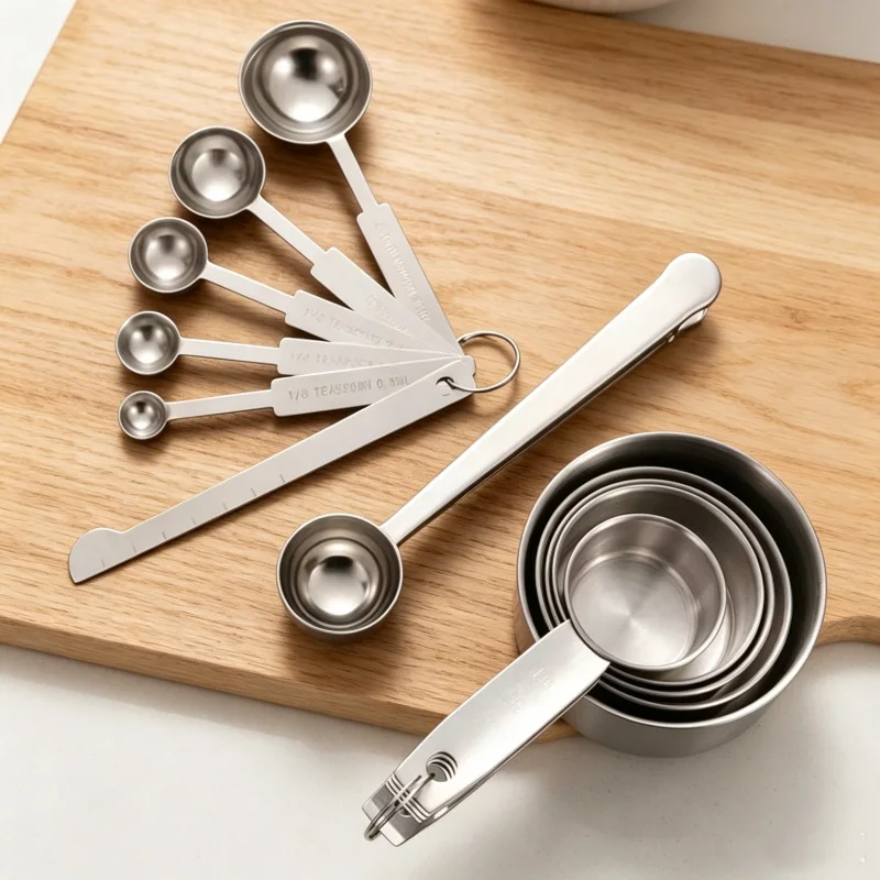 Home Cooking Supplies - Zestaw łyżeczek miarowych ze stali nierdzewnej,